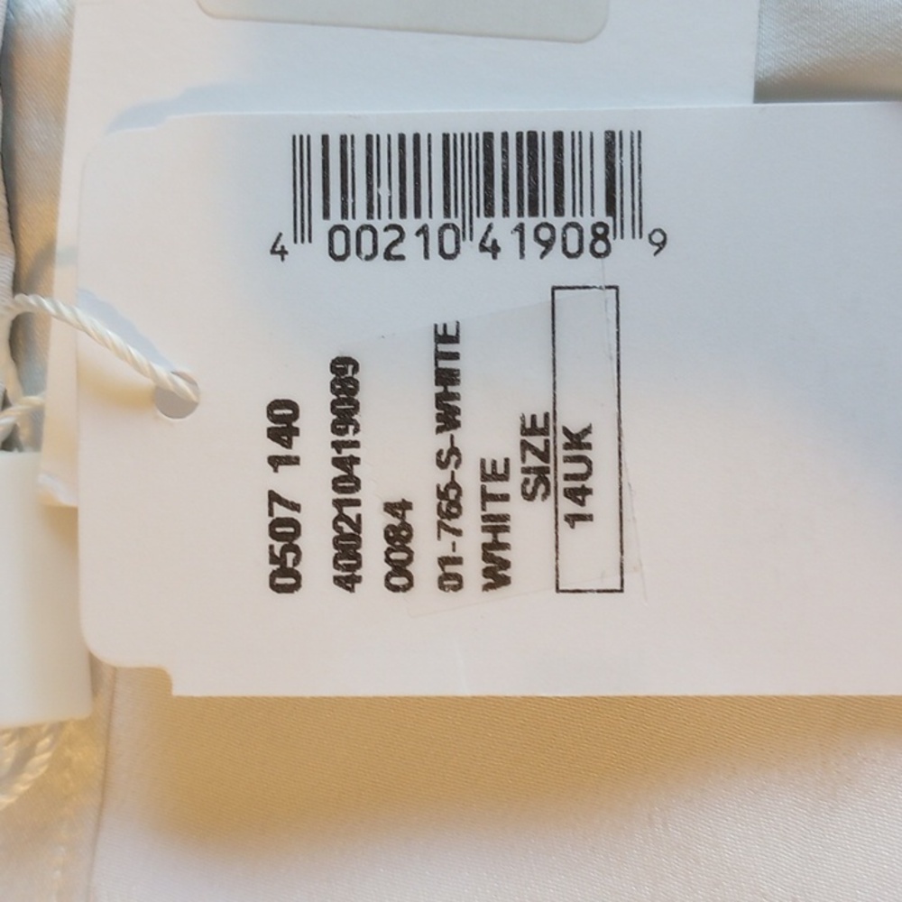 NWT Michael Lo Sordo Relaxed Silk Boy Pant 10 Wide Leg White - Picture 9 of 16